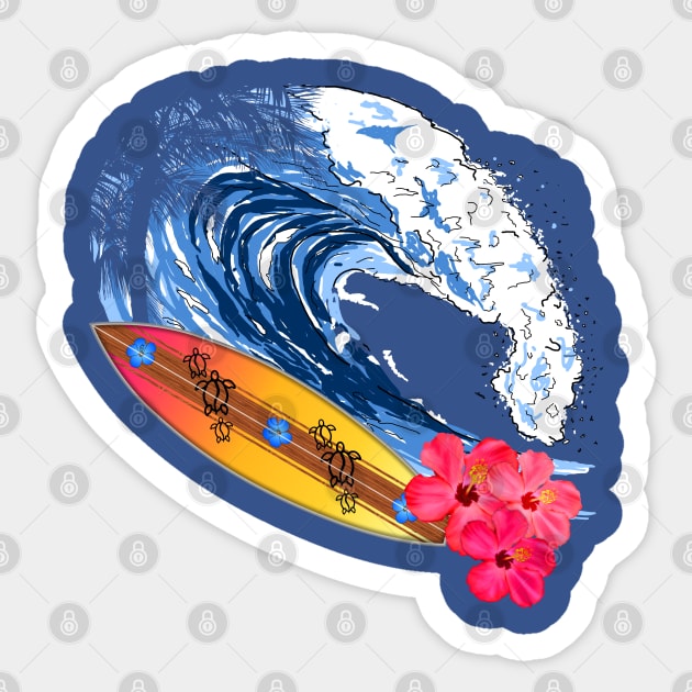 Surfboards Tropical Sticker by macdonaldcreativestudios